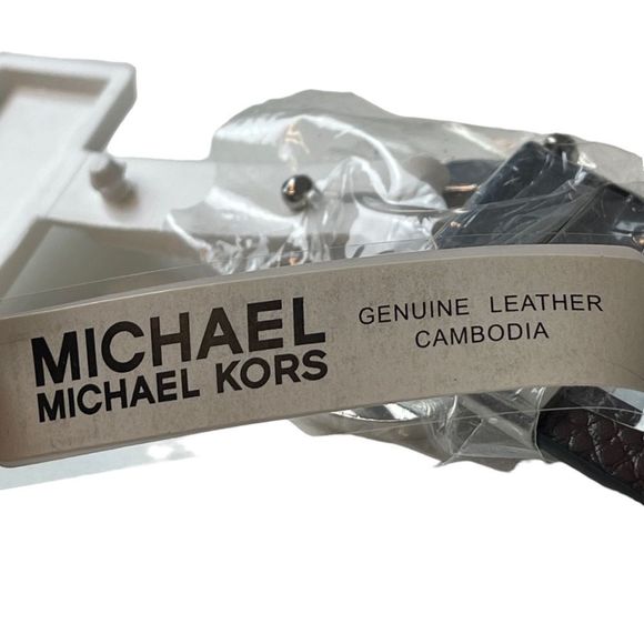 MICHAEL Michael Kors Reversible Leather Monogram Belt Size L - Picture 5 of 7